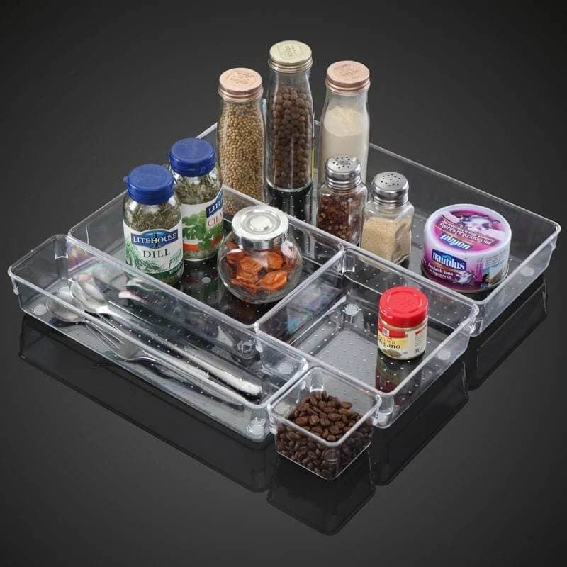 25 Pcs Kitchen Storage Organizer Tray Set